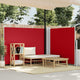 Vidaxl windscherm uittrekbaar 140x600 cm rood