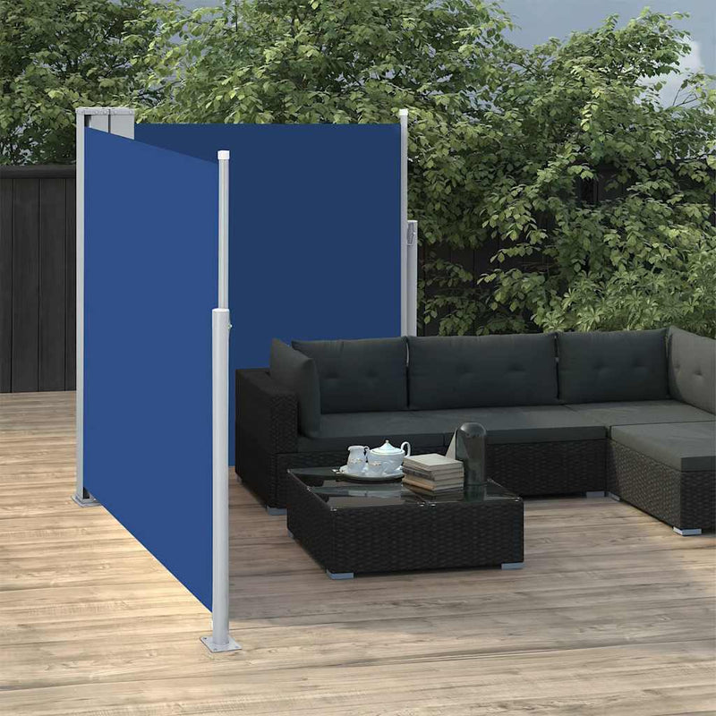 Afbeelding laden in galerijviewer, Vidaxl windscherm uittrekbaar 170x600 cm blauw
