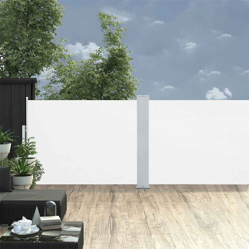 Afbeelding laden in galerijviewer, Vidaxl windscherm uittrekbaar 100x1000 cm crème
