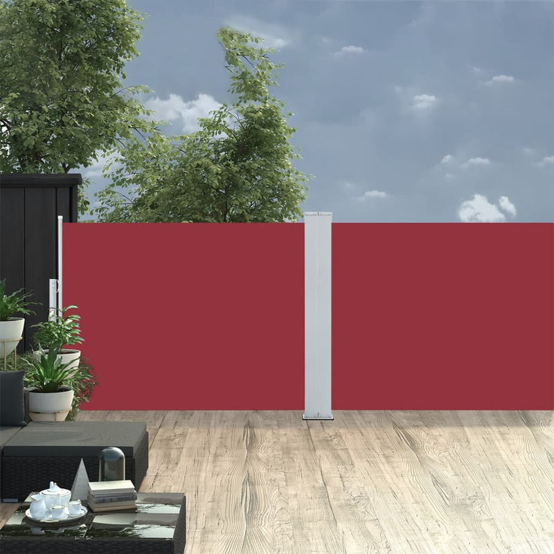 Afbeelding laden in galerijviewer, Vidaxl windscherm uittrekbaar 100x1000 cm rood
