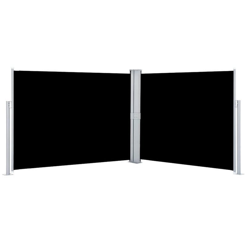 Afbeelding laden in galerijviewer, Vidaxl windscherm uittrekbaar 140x1000 cm zwart
