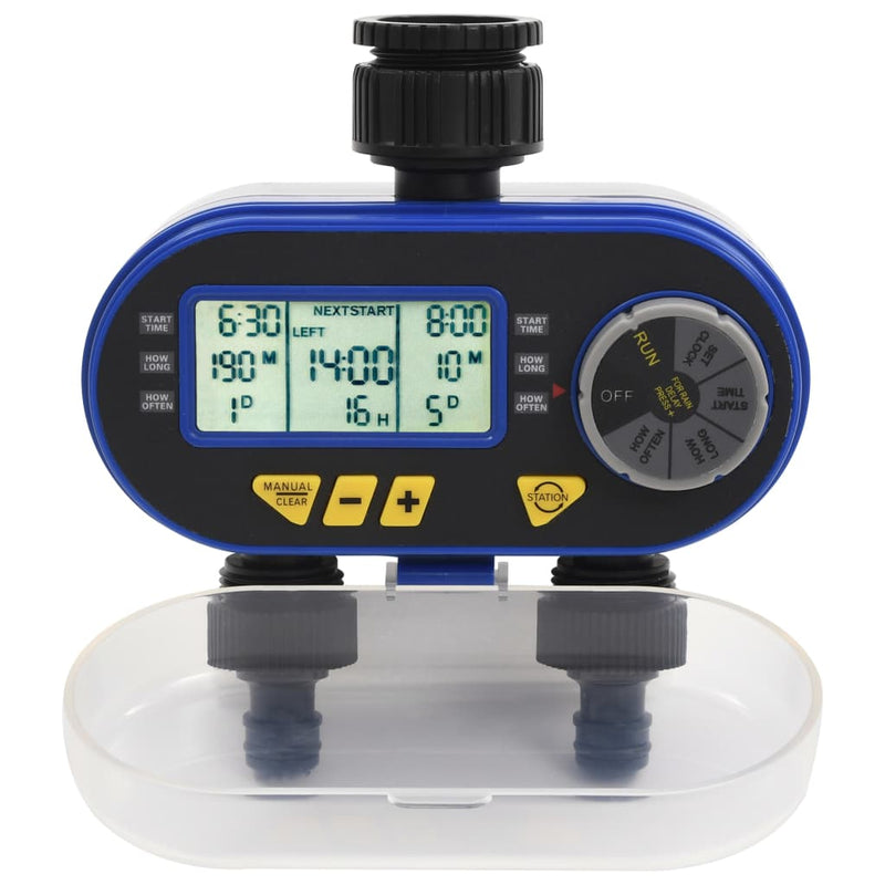 Afbeelding laden in galerijviewer, Vidaxl watertimer met dubbele uitgang automatisch digitaal
