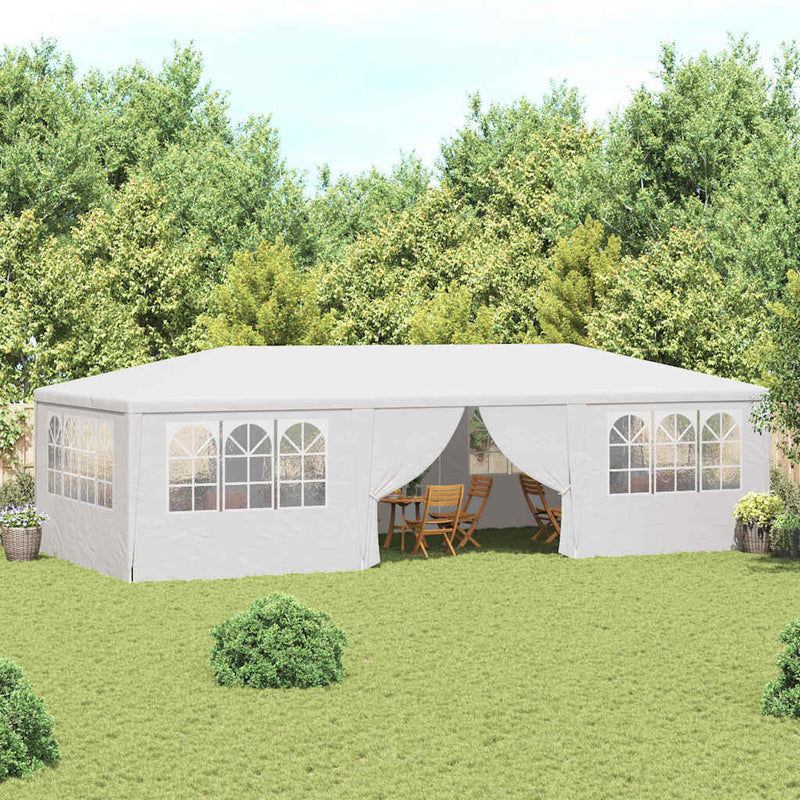 Afbeelding laden in galerijviewer, Vidaxl partytent met zijwanden professioneel 90 g m² 4x9 m wit
