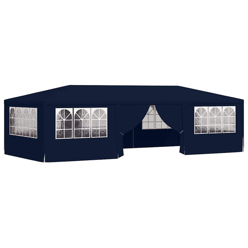 Afbeelding laden in galerijviewer, Vidaxl partytent met zijwanden professioneel 90 g m² 4x9 m blauw
