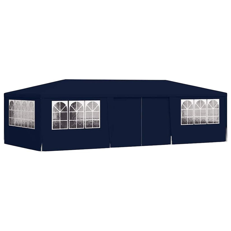 Afbeelding laden in galerijviewer, Vidaxl partytent met zijwanden professioneel 90 g m² 4x9 m blauw
