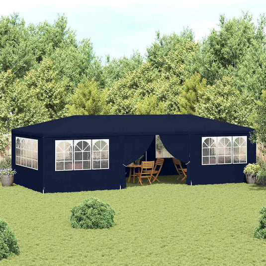 Vidaxl partytent met zijwanden professioneel 90 g m² 4x9 m blauw