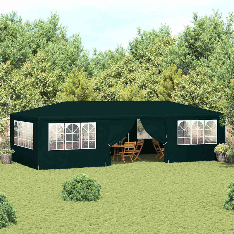 Afbeelding laden in galerijviewer, Vidaxl partytent met zijwanden professioneel 90 g m² 4x9 m groen
