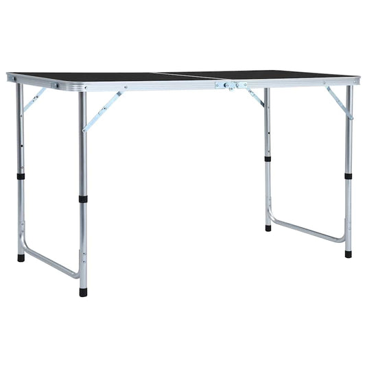 Vidaxl campingtafel inklapbaar 120x60 cm aluminium grijs