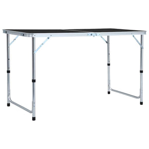 Vidaxl campingtafel inklapbaar 120x60 cm aluminium grijs