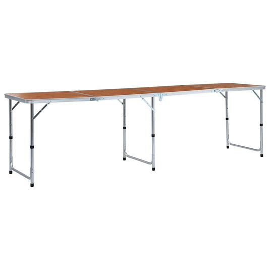 Vidaxl campingtafel inklapbaar 240x60 cm aluminium