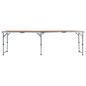 Vidaxl campingtafel inklapbaar 240x60 cm aluminium