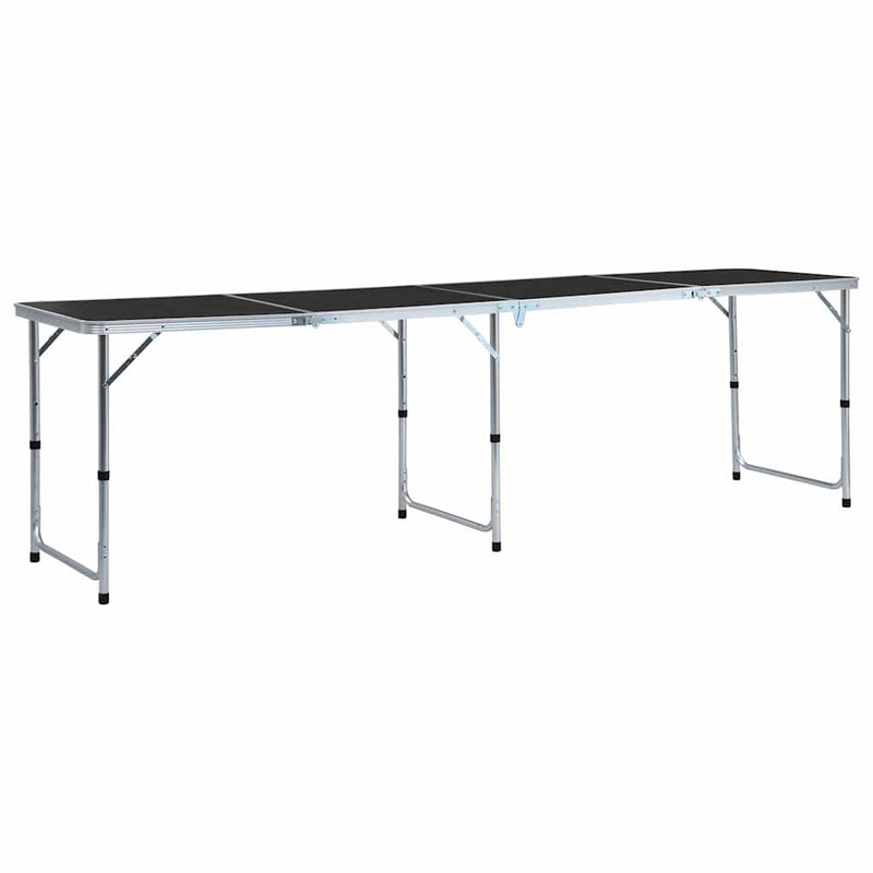 Afbeelding laden in galerijviewer, Vidaxl campingtafel inklapbaar 240x60 cm aluminium grijs
