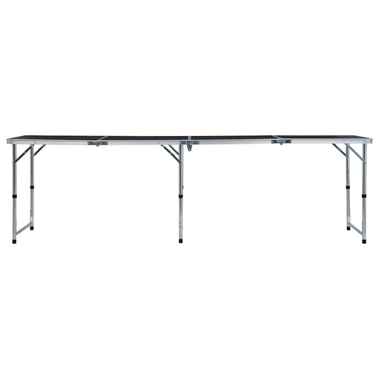 Vidaxl campingtafel inklapbaar 240x60 cm aluminium grijs