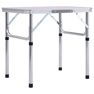 Vidaxl campingtafel inklapbaar 60x45 cm aluminium wit