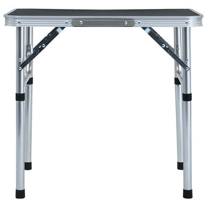 Vidaxl campingtafel inklapbaar 60x45 cm aluminium grijs