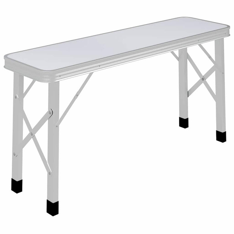 Afbeelding laden in galerijviewer, Vidaxl campingtafel inklapbaar met 2 banken aluminium wit
