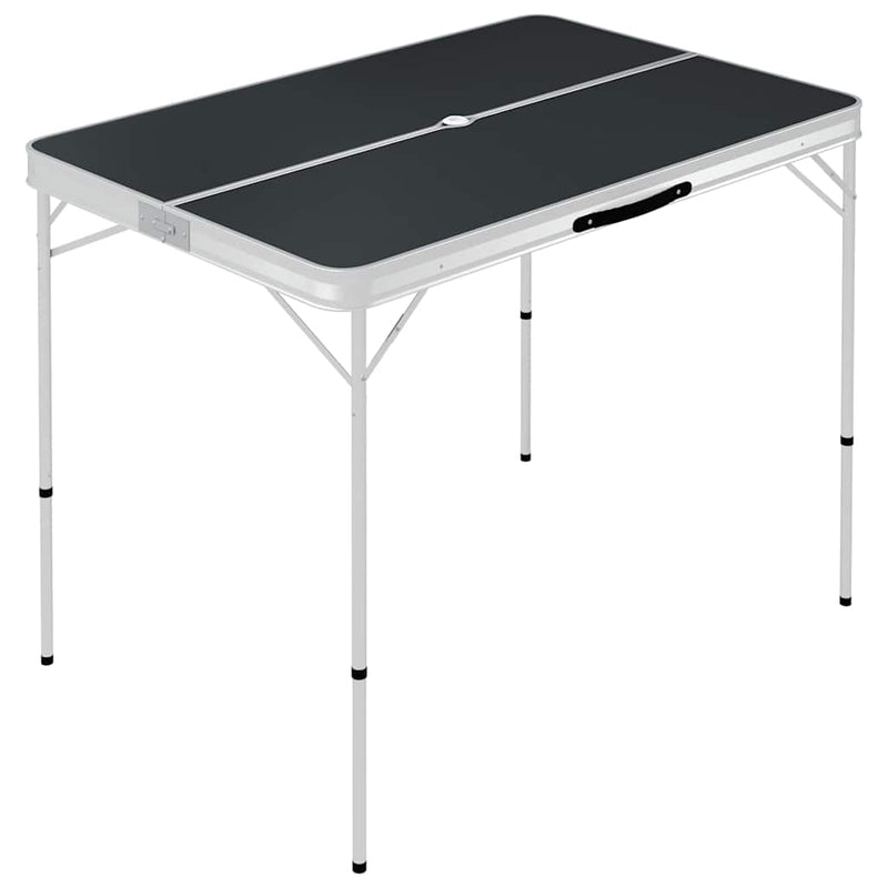 Afbeelding laden in galerijviewer, Vidaxl campingtafel inklapbaar met 2 banken aluminium grijs
