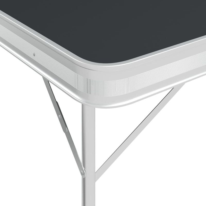 Afbeelding laden in galerijviewer, VidaXL Campingtafel inklapbaar met 2 banken aluminium grijs
