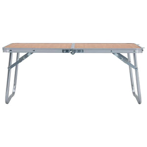 Vidaxl campingtafel inklapbaar 60x40 cm aluminium bruin