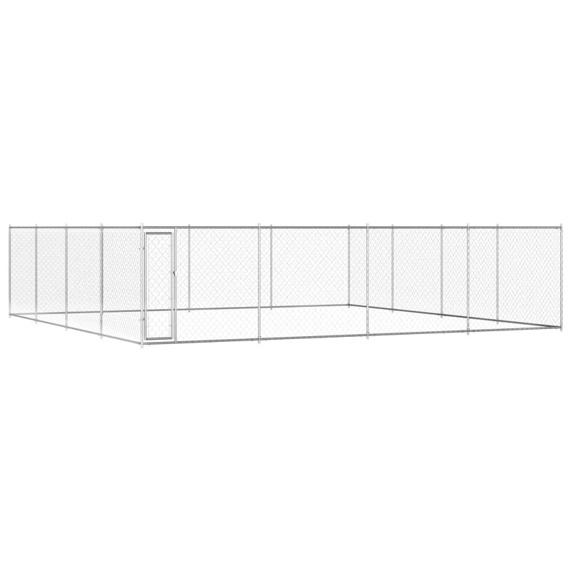 Afbeelding laden in galerijviewer, VidaXL Hondenkennel voor buiten 760x760x185 cm gegalvaniseerd staal
