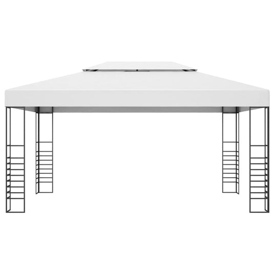 VidaXL Tuinprieel 4x3x2,7 m gepoedercoat staal wit