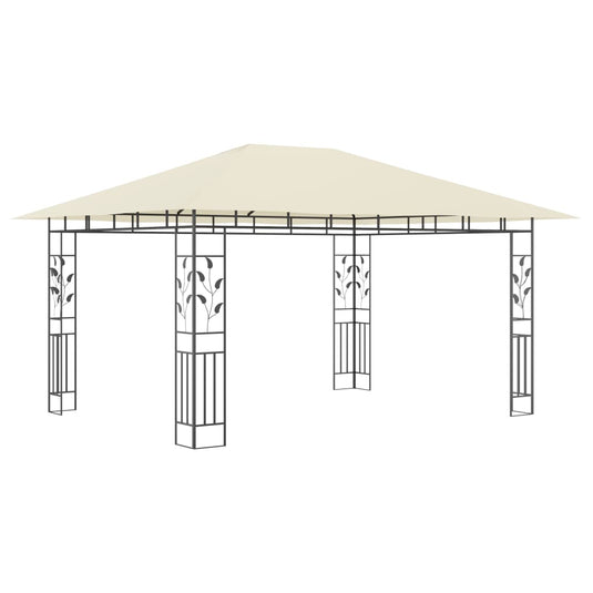 VidaXL Prieel met klamboe 180 g m² 4x3x2,73 m crème