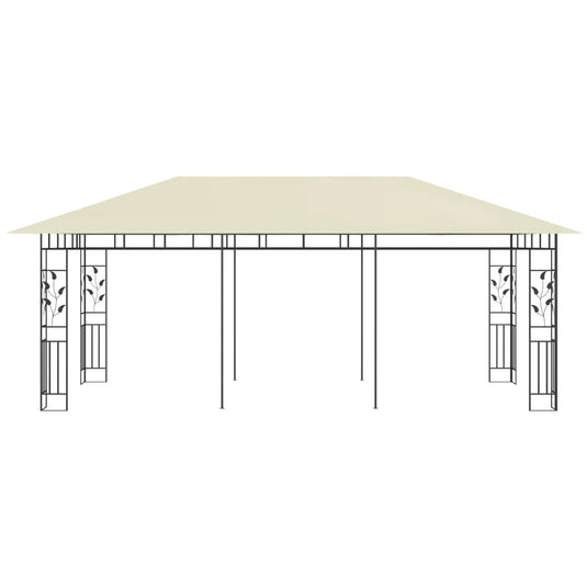 VidaXL Prieel met klamboe 6x3x2,73 m crème