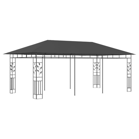 VidaXL Prieel met klamboe 6x3x2,73 m antraciet