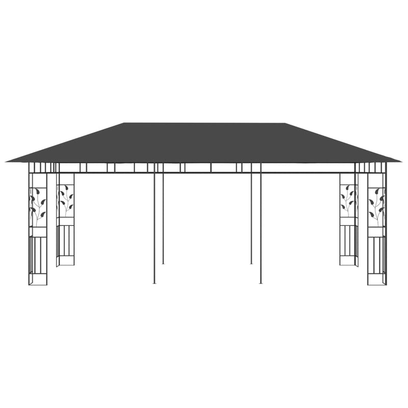Afbeelding laden in galerijviewer, VidaXL Prieel met klamboe 6x3x2,73 m antraciet

