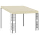 Vidaxl wandprieel 3x3 m stof crèmekleurig