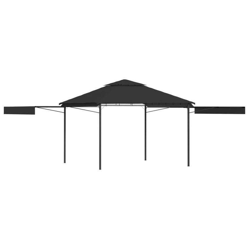 Afbeelding laden in galerijviewer, VidaXL Prieel met uitschuifbare daken 180 g m² 3x3x2,75 m antraciet
