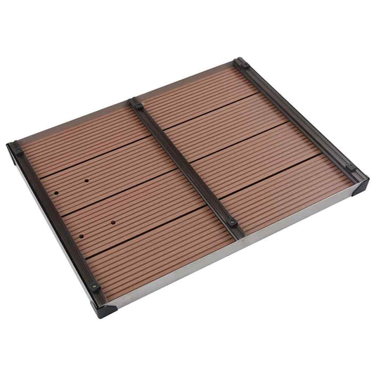 Vidaxl buitendouchebak 80x62 cm hkc roestvrij staal bruin