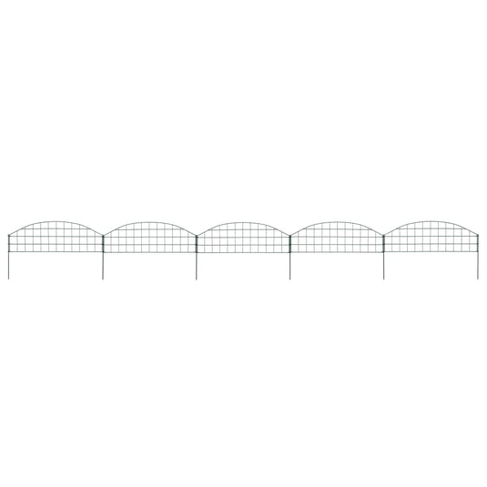 Vidaxl schuttingset gebogen 77,3x26 cm groen