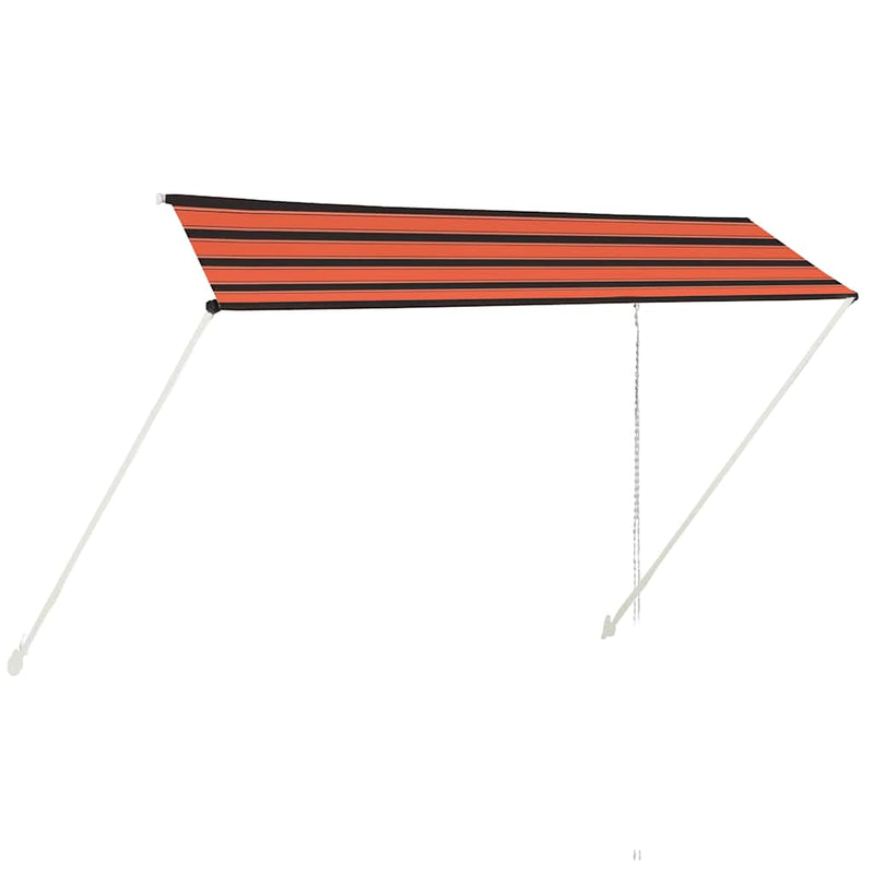 Afbeelding laden in galerijviewer, Vidaxl luifel uittrekbaar 350x150 cm oranje en bruin
