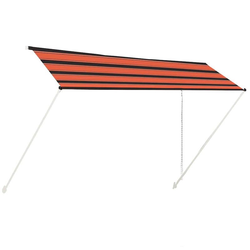 Afbeelding laden in galerijviewer, Vidaxl luifel uittrekbaar 400x150 cm oranje en bruin
