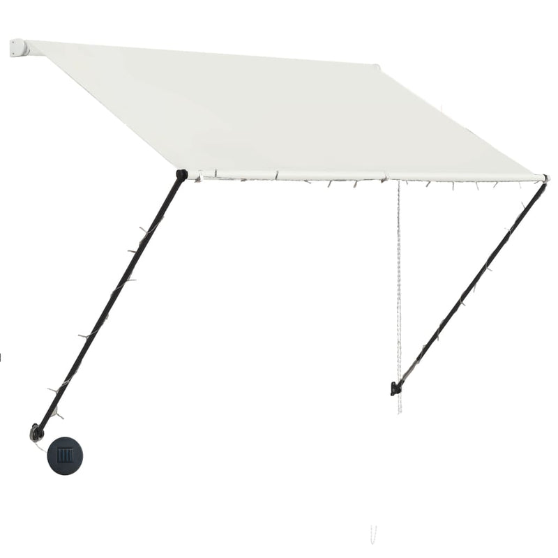 Afbeelding laden in galerijviewer, VidaXL Luifel uittrekbaar met LED 200x150 cm crème
