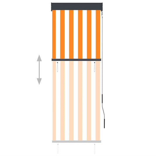 Vidaxl rolgordijn voor buiten 60x250 cm wit en oranje