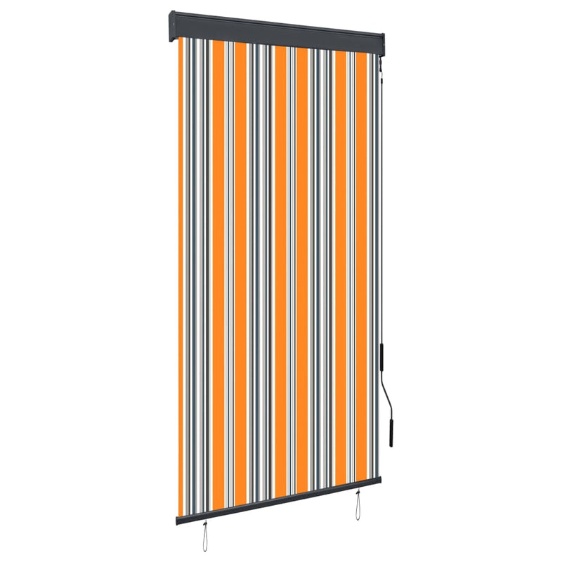 Afbeelding laden in galerijviewer, Vidaxl rolgordijn voor buiten 80x250 cm geel en blauw
