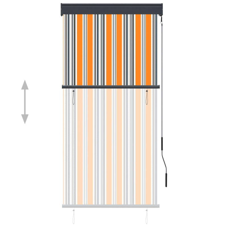 Afbeelding laden in galerijviewer, Vidaxl rolgordijn voor buiten 80x250 cm geel en blauw
