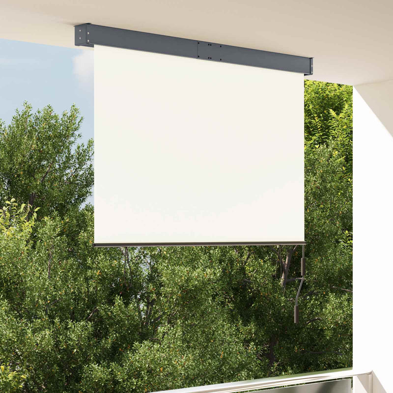 Afbeelding laden in galerijviewer, Vidaxl rolgordijn voor buiten 140x250 cm crème
