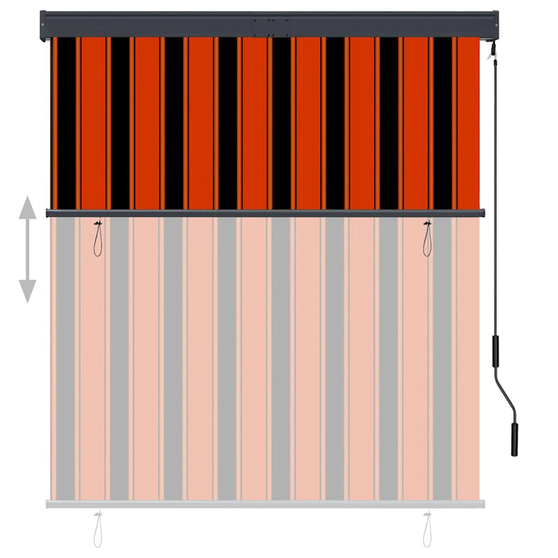 Afbeelding laden in galerijviewer, Vidaxl rolgordijn voor buiten 140x250 cm oranje en bruin
