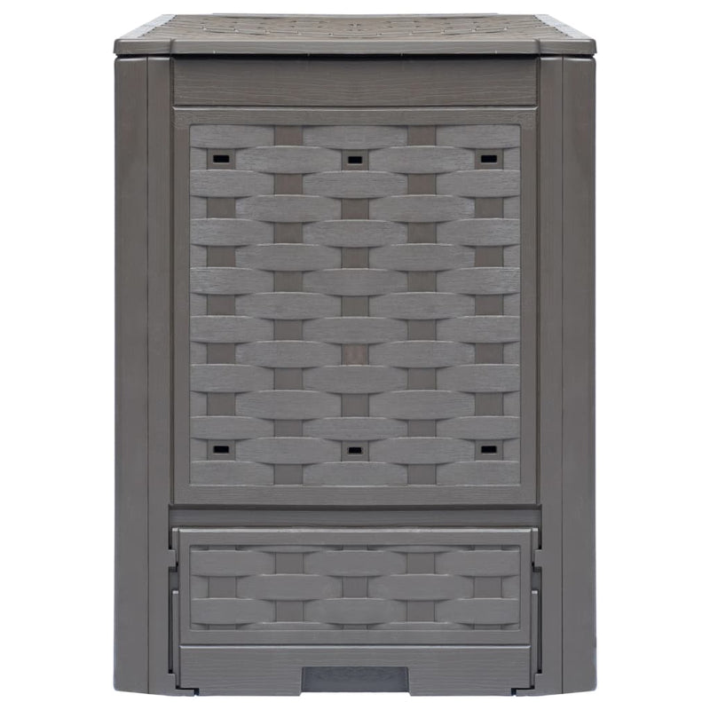 Afbeelding laden in galerijviewer, Vidaxl compostbakken 2 st 600 l 60x60x83 cm kunststof rattan bruin
