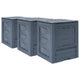 Vidaxl compostbakken 3 st 780 l 60x60x73 cm grijs