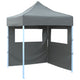 Vidaxl partytent met 2 zijwanden inklapbaar 2x2 m staal antraciet