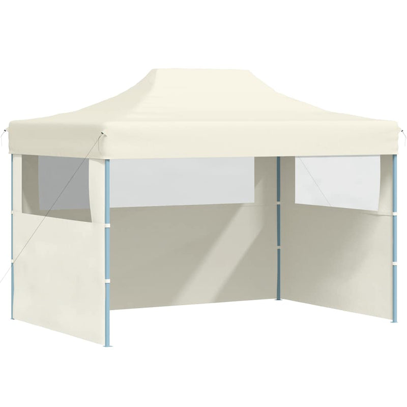 Afbeelding laden in galerijviewer, Vidaxl partytent met 3 zijwanden inklapbaar 3x4 m staal crème
