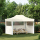 Vidaxl partytent met 3 zijwanden inklapbaar 3x4 m staal crème