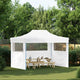 Vidaxl partytent met 3 zijwanden inklapbaar 280x410x315 cm staal wit