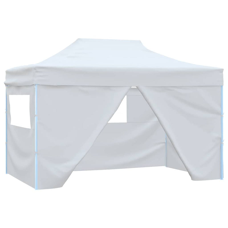 Afbeelding laden in galerijviewer, Vidaxl partytent met 4 zijwanden inklapbaar 280x410x315 cm staal wit
