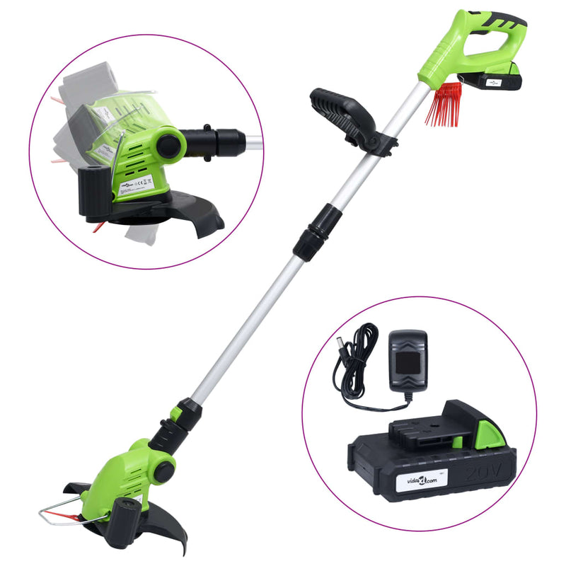 Afbeelding laden in galerijviewer, Vidaxl accugrastrimmer met accu 20 v 1500 mah li-ion
