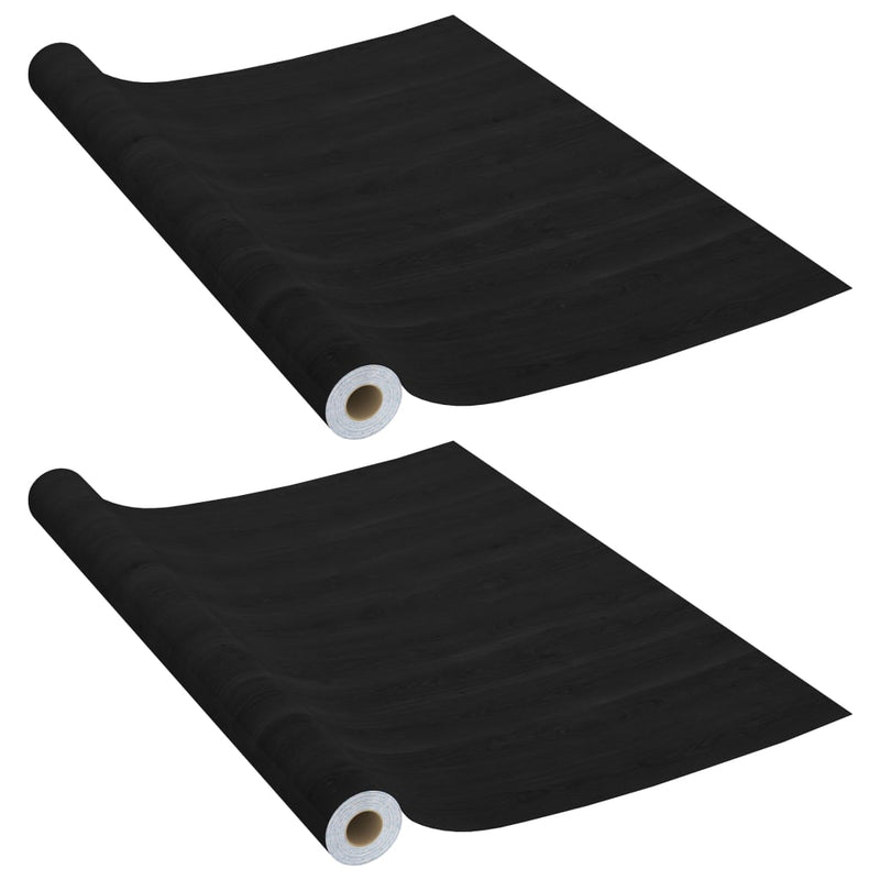 Afbeelding laden in galerijviewer, VidaXL Deurfolies zelfklevend 2 st 210x90 cm PVC donkerhoutkleurig
